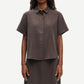 White Smoke חולצה מכופתרת קצרה לנשים Mina SS Shirt 14028 SAMSOE SAMSOE