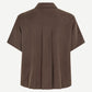 Dark Olive Green חולצה מכופתרת קצרה לנשים Mina SS Shirt 14028 SAMSOE SAMSOE