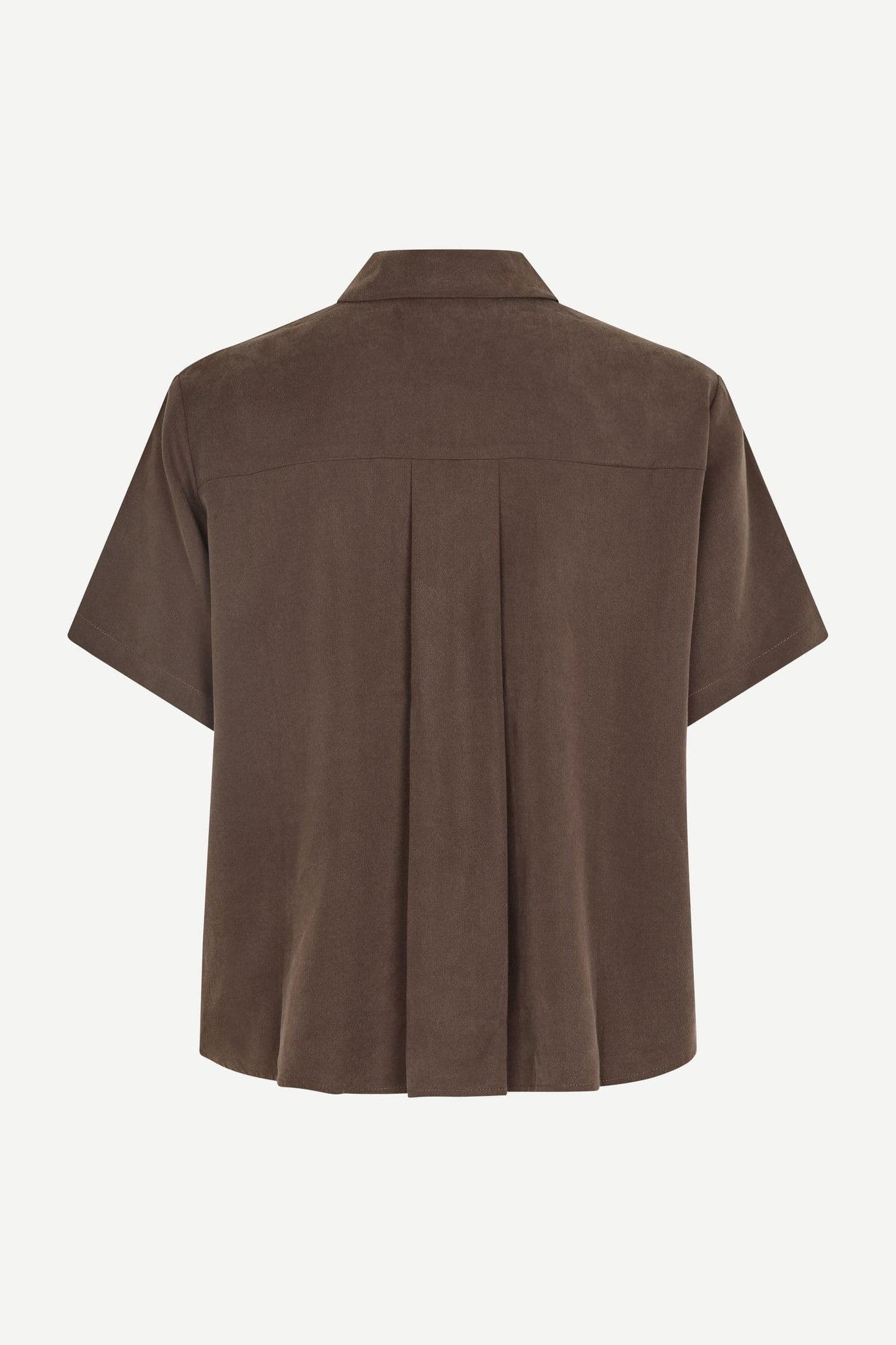 Dark Olive Green חולצה מכופתרת קצרה לנשים Mina SS Shirt 14028 SAMSOE SAMSOE