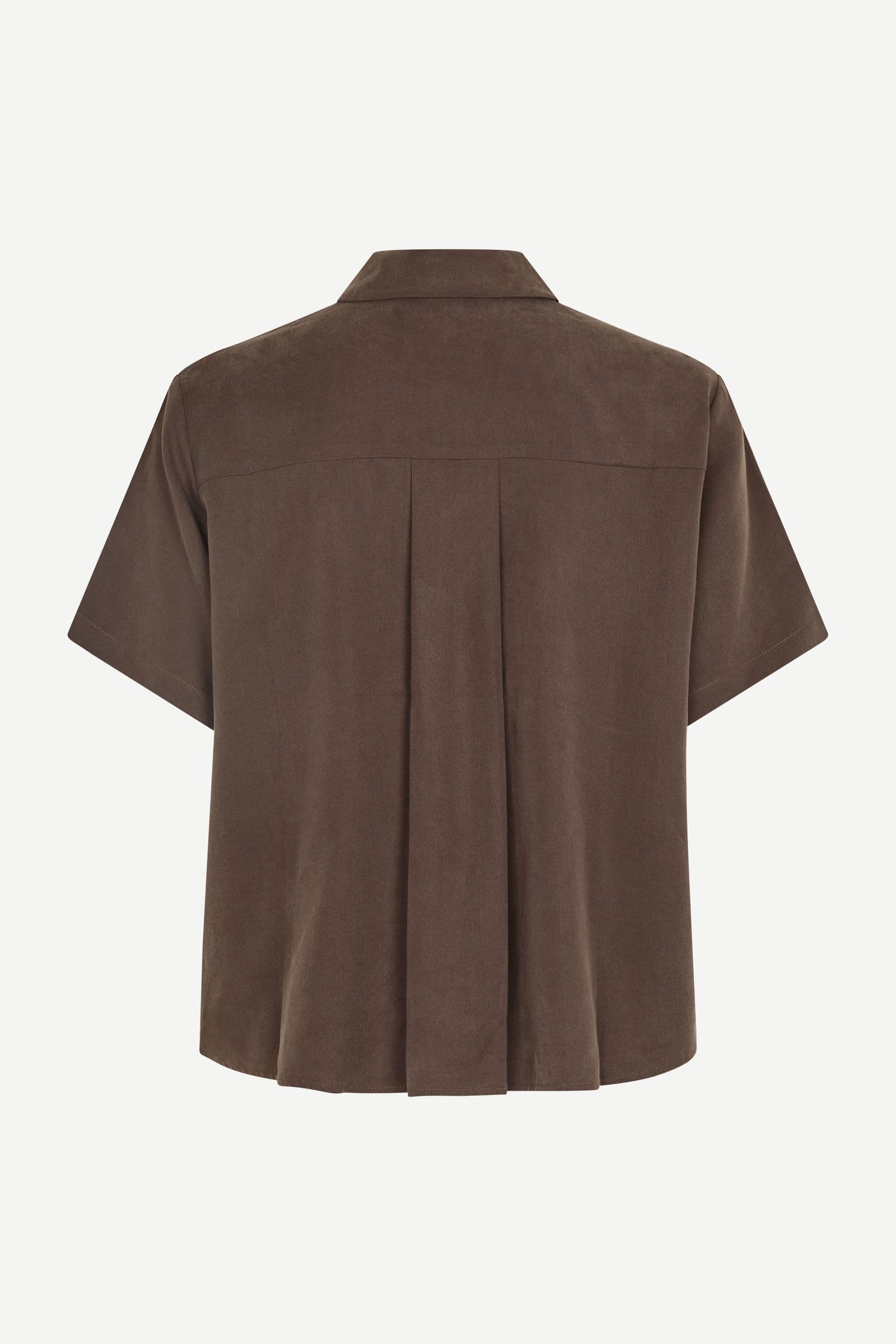 Dark Olive Green חולצה מכופתרת קצרה לנשים Mina SS Shirt 14028 SAMSOE SAMSOE