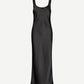 Dark Slate Gray שמלת מקסי סאטן לנשים Sunna SAMSOE SAMSOE