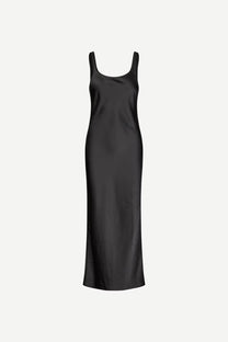 Dark Slate Gray שמלת מקסי סאטן לנשים Sunna SAMSOE SAMSOE