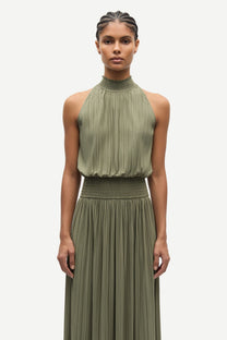 Dark Olive Green שמלת מקסי לנשים Uma SAMSOE SAMSOE