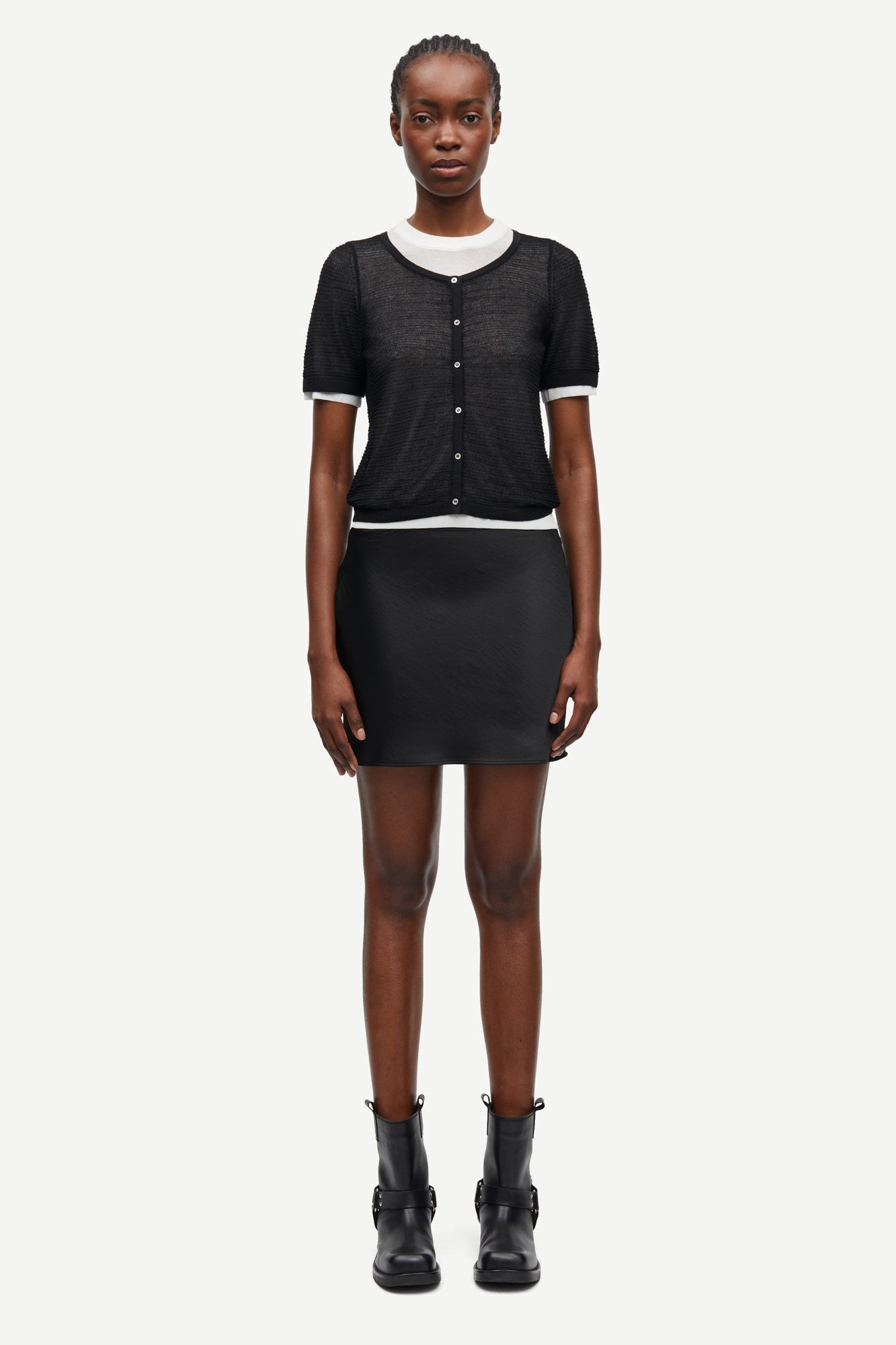 Dark Slate Gray חצאית סאטן מיני לנשים Saagneta SAMSOE SAMSOE