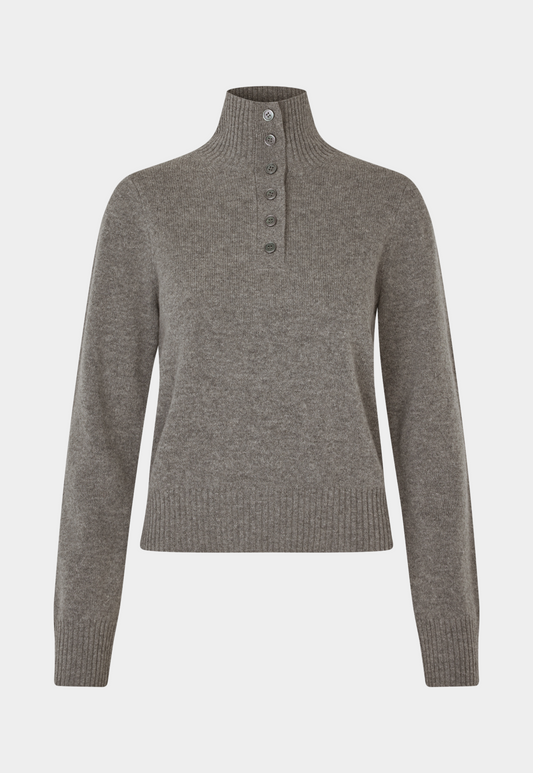 Light Gray סוודר גולף לנשים Saelif SAMSOE SAMSOE