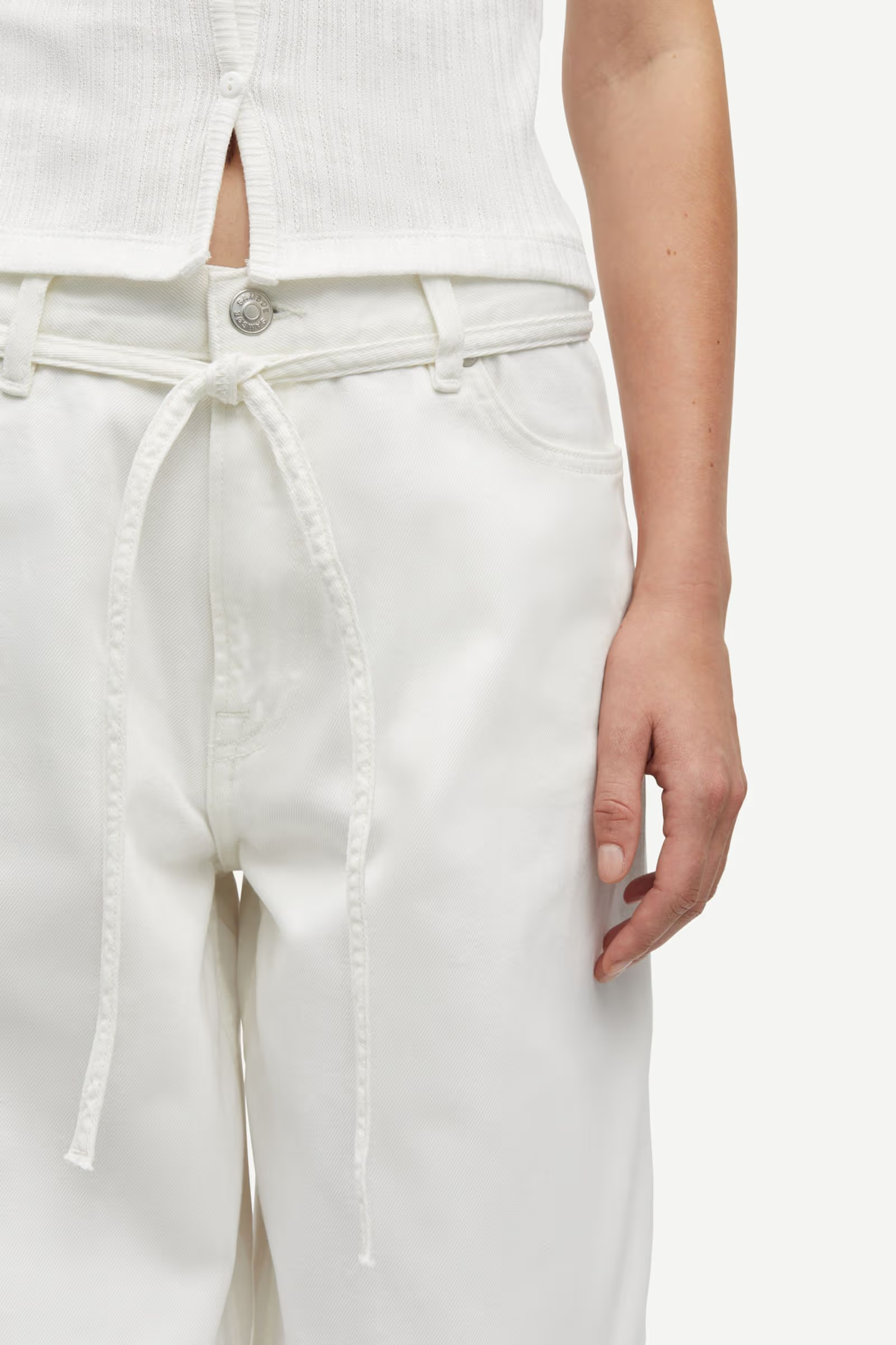 Light Gray ג'ינס ארוך לנשים Saharper – Wide Leg SAMSOE SAMSOE