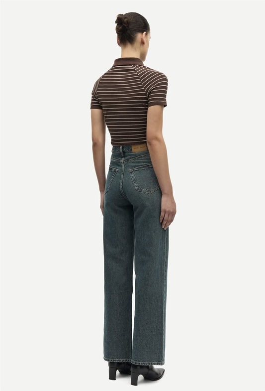 White Smoke ג'ינס ארוך לנשים Sarebecca - Wide Fit SAMSOE SAMSOE