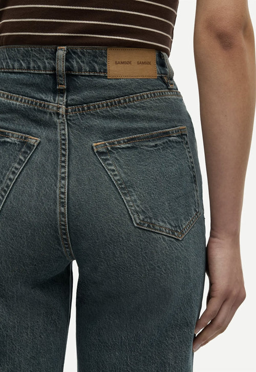 Dark Slate Gray ג'ינס ארוך לנשים Sarebecca - Wide Fit SAMSOE SAMSOE