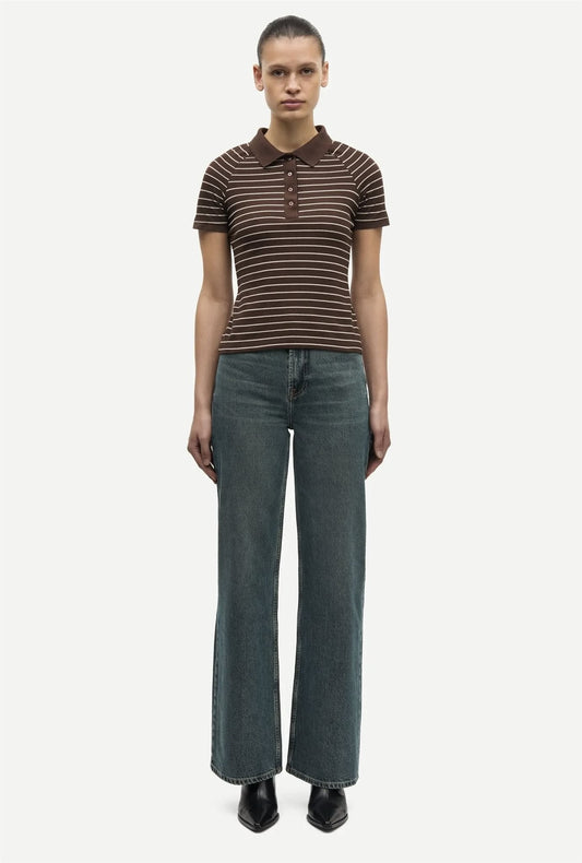 White Smoke ג'ינס ארוך לנשים Sarebecca - Wide Fit SAMSOE SAMSOE