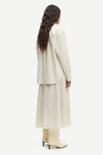 Light Gray חולצה מכופתרת ארוכה לנשים Salova Pocket SAMSOE SAMSOE