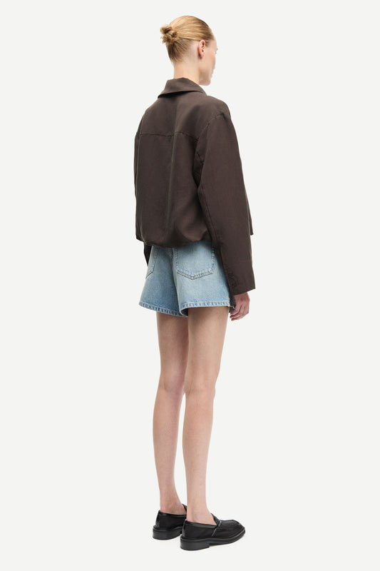 White Smoke חולצה מכופתרת לנשים Sadaphne Shirt 15262 SAMSOE SAMSOE