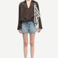White Smoke חולצה מכופתרת לנשים Sadaphne Shirt 15262 SAMSOE SAMSOE
