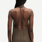 Dark Olive Green שמלת מקסי לנשים Sacille SAMSOE SAMSOE