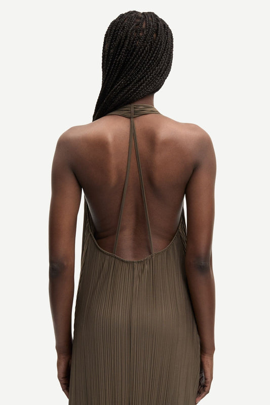 Dark Olive Green שמלת מקסי לנשים Sacille SAMSOE SAMSOE
