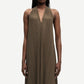 Dark Olive Green שמלת מקסי לנשים Sacille SAMSOE SAMSOE