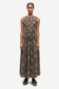 Dark Olive Green שמלת מקסי לנשים Safrida SAMSOE SAMSOE