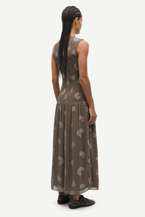 Dark Olive Green שמלת מקסי לנשים Safrida SAMSOE SAMSOE