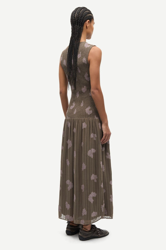 Dark Olive Green שמלת מקסי לנשים Safrida SAMSOE SAMSOE