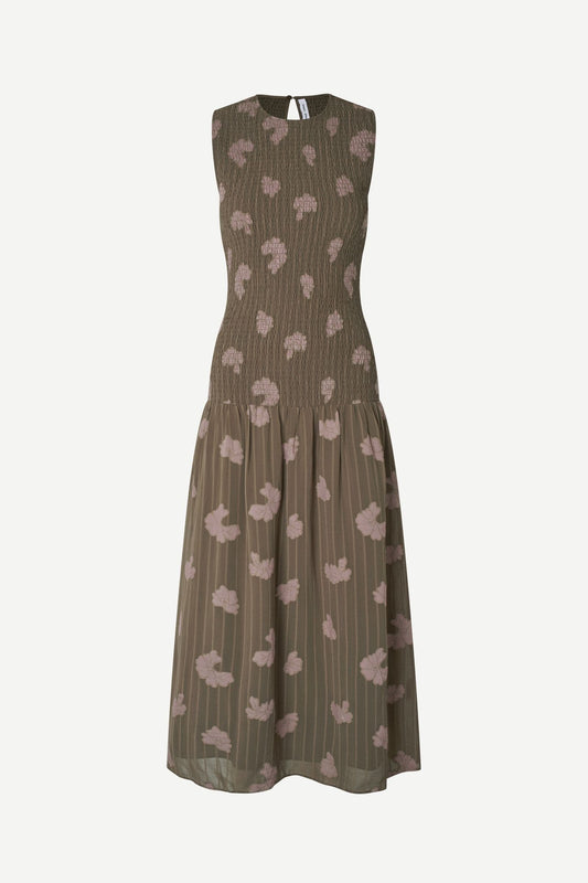 Dark Olive Green שמלת מקסי לנשים Safrida SAMSOE SAMSOE
