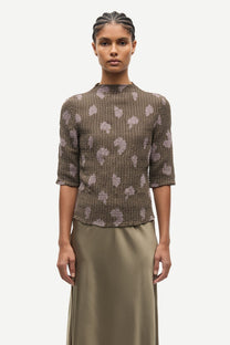Dark Olive Green חולצה קצרה לנשים Safrida SAMSOE SAMSOE