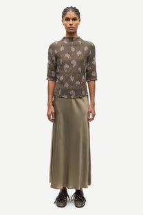 Dark Olive Green חולצה קצרה לנשים Safrida SAMSOE SAMSOE