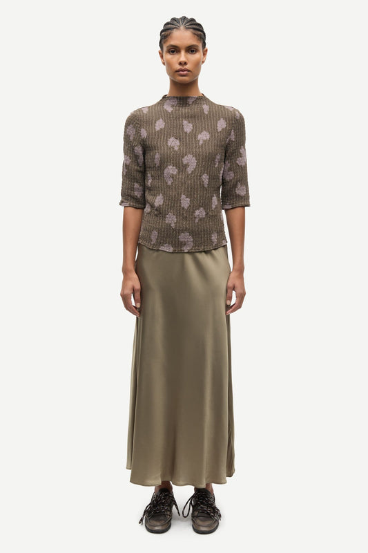Dark Olive Green חולצה קצרה לנשים Safrida SAMSOE SAMSOE