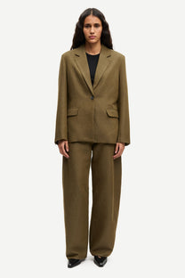 Dark Olive Green מכנסיים ארוכים לנשים Sarokos SAMSOE SAMSOE