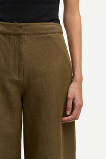 Dark Olive Green מכנסיים ארוכים לנשים Sarokos SAMSOE SAMSOE