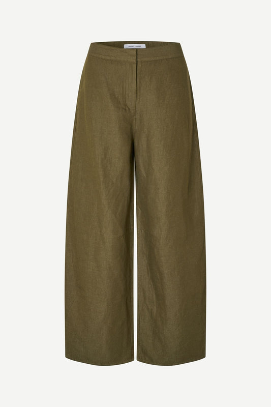 Dark Olive Green מכנסיים ארוכים לנשים Sarokos SAMSOE SAMSOE