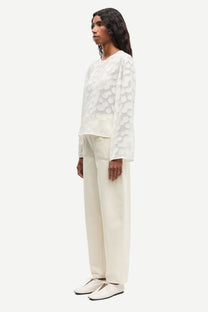 Antique White ג׳ינס ארוך לנשים Saveyra 16017 - Loose Fit SAMSOE SAMSOE