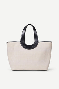 White Smoke תיק חוף גדול לנשים Saberta Beach Bag 16032 SAMSOE SAMSOE
