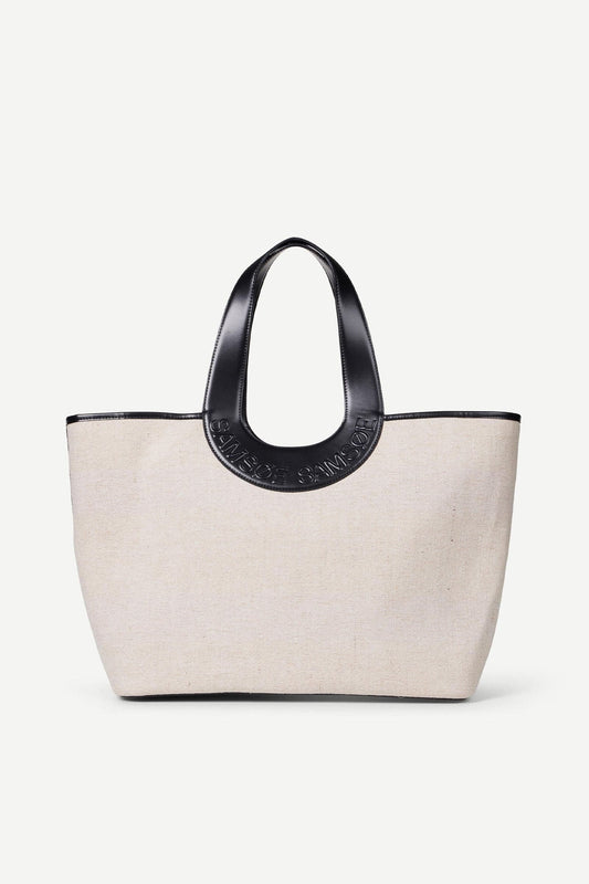White Smoke תיק חוף גדול לנשים Saberta Beach Bag 16032 SAMSOE SAMSOE