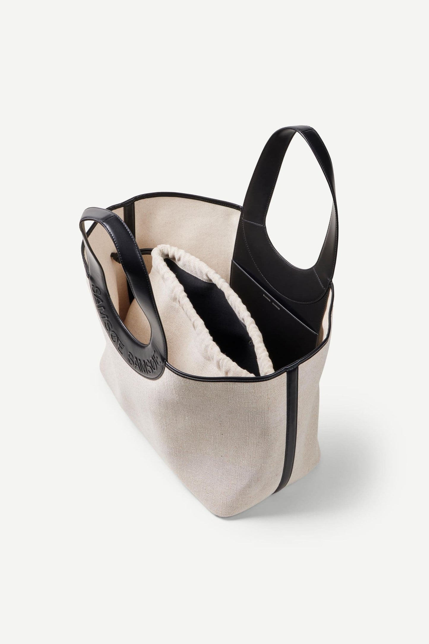 White Smoke תיק חוף גדול לנשים Saberta Beach Bag 16032 SAMSOE SAMSOE