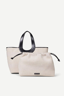 White Smoke תיק חוף גדול לנשים Saberta Beach Bag 16032 SAMSOE SAMSOE