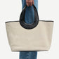 White Smoke תיק חוף גדול לנשים Saberta Beach Bag 16032 SAMSOE SAMSOE