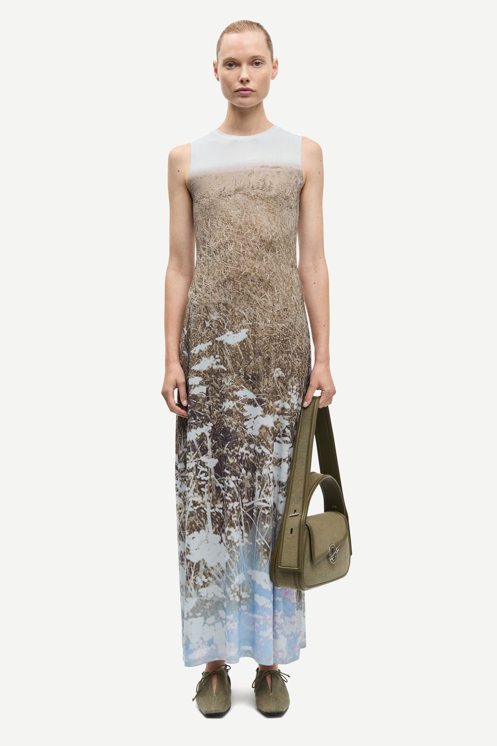 White Smoke שמלת מידי לנשים Saangel Dress 16044 SAMSOE SAMSOE