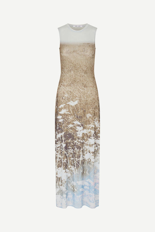 Dark Gray שמלת מידי לנשים Saangel Dress 16044 SAMSOE SAMSOE