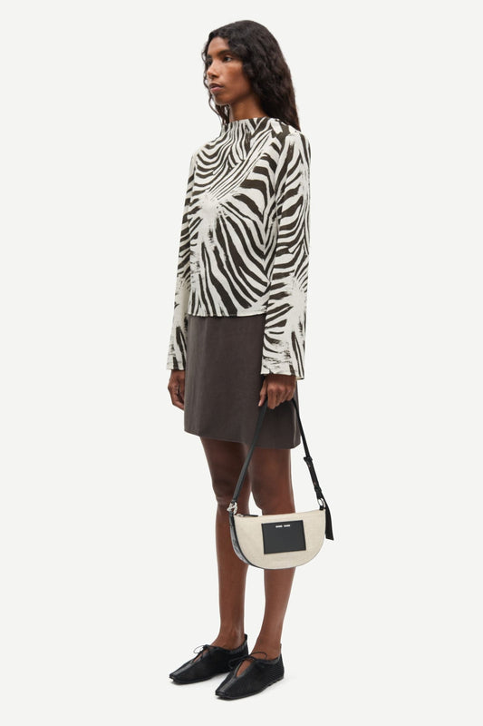 White Smoke חצאית מיני לנשים Saagnet Short Skirt 14028 SAMSOE SAMSOE