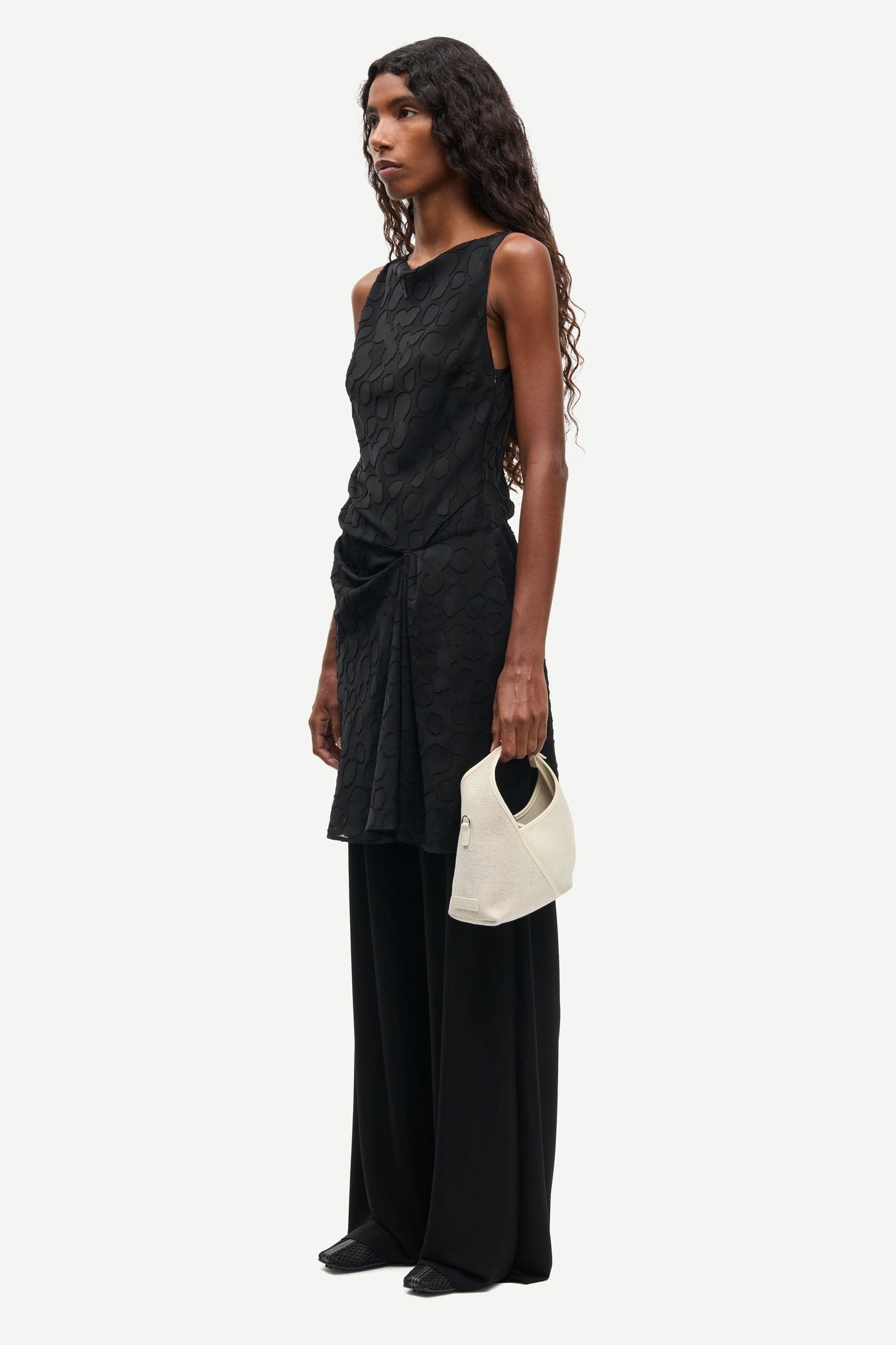 Black שמלת מיני לנשים Satina Short Dress 16061 SAMSOE SAMSOE