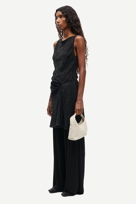 Black שמלת מיני לנשים Satina Short Dress 16061 SAMSOE SAMSOE