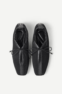 Dark Slate Gray נעלי בלרינה לנשים Salilli Laced Ballerina 16033 SAMSOE SAMSOE
