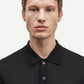 Dark Slate Gray פולו סריג קצר לגברים Sarowan Knit Polo 15477 SAMSOE SAMSOE