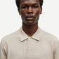 White Smoke פולו סריג קצר לגברים Sarowan Knit Polo 15477 SAMSOE SAMSOE