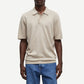 White Smoke פולו סריג קצר לגברים Sarowan Knit Polo 15477 SAMSOE SAMSOE