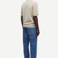 White Smoke פולו סריג קצר לגברים Sarowan Knit Polo 15477 SAMSOE SAMSOE