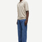 White Smoke פולו סריג קצר לגברים Sarowan Knit Polo 15477 SAMSOE SAMSOE