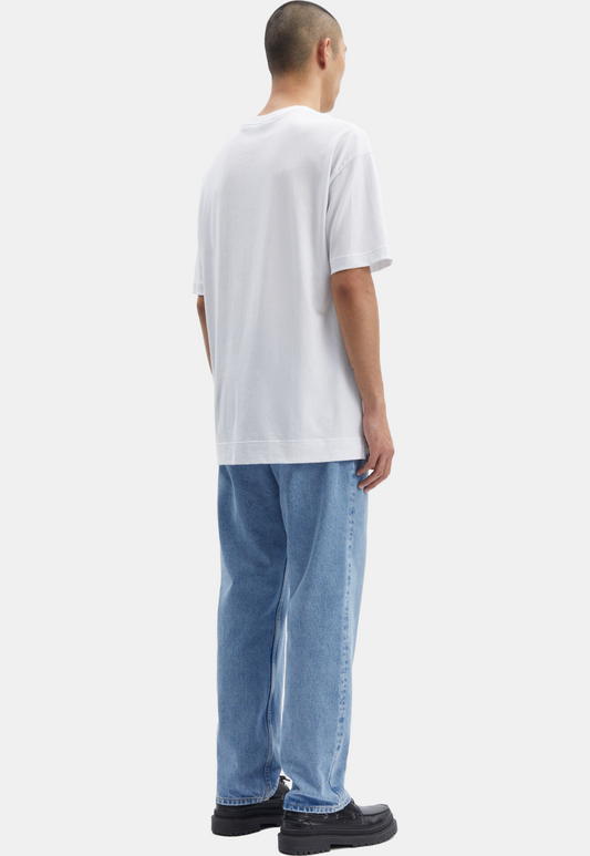 White Smoke טי שירט קצרה לגברים Joel SAMSOE SAMSOE