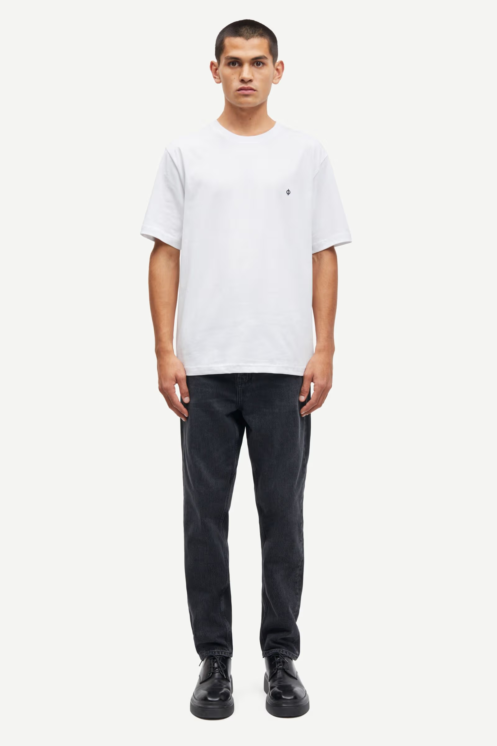 White Smoke טי שירט קצרה לגברים Saotto SAMSOE SAMSOE