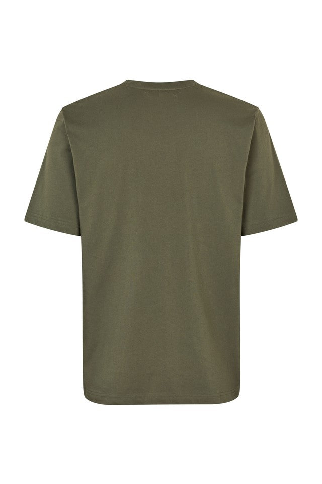 Dark Olive Green טי שירט קצרה לגברים Saotto SAMSOE SAMSOE