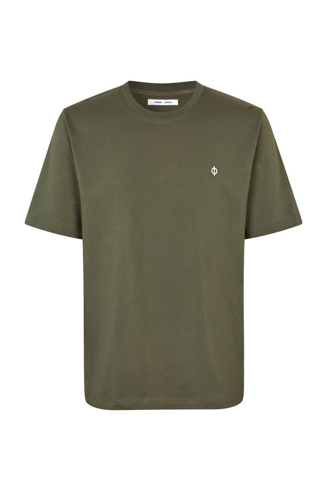 Dark Olive Green טי שירט קצרה לגברים Saotto SAMSOE SAMSOE